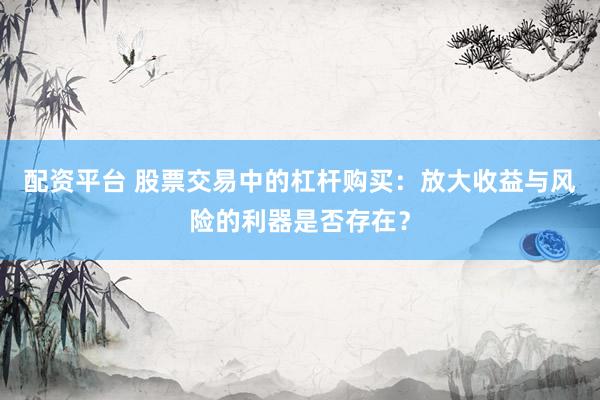 配资平台 股票交易中的杠杆购买：放大收益与风险的利器是否存在？