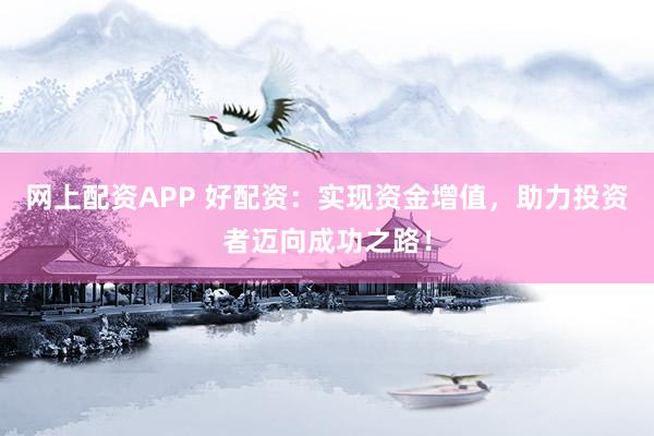 网上配资APP 好配资：实现资金增值，助力投资者迈向成功之路！