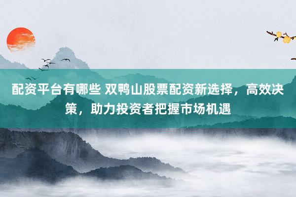 配资平台有哪些 双鸭山股票配资新选择，高效决策，助力投资者把握市场机遇