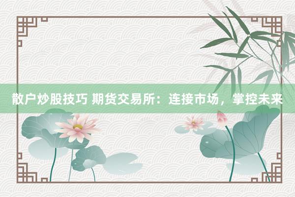 散户炒股技巧 期货交易所：连接市场，掌控未来