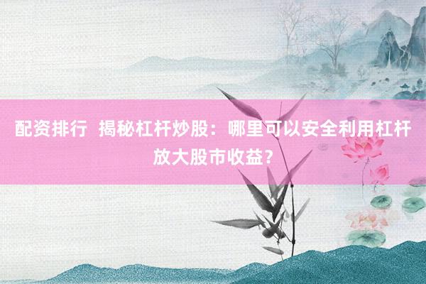 配资排行  揭秘杠杆炒股：哪里可以安全利用杠杆放大股市收益？