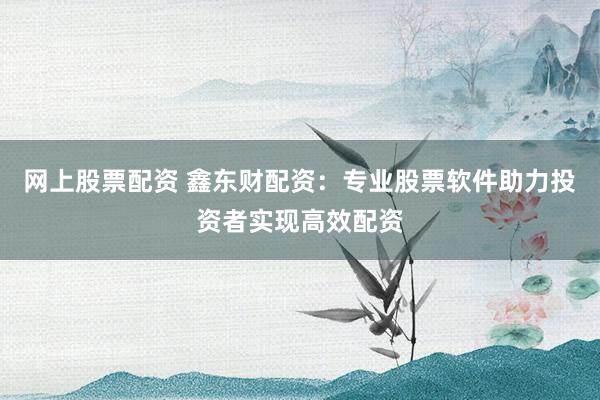 网上股票配资 鑫东财配资：专业股票软件助力投资者实现高效配资