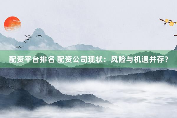 配资平台排名 配资公司现状：风险与机遇并存？