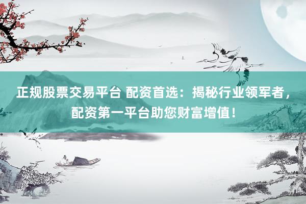 正规股票交易平台 配资首选：揭秘行业领军者，配资第一平台助您财富增值！