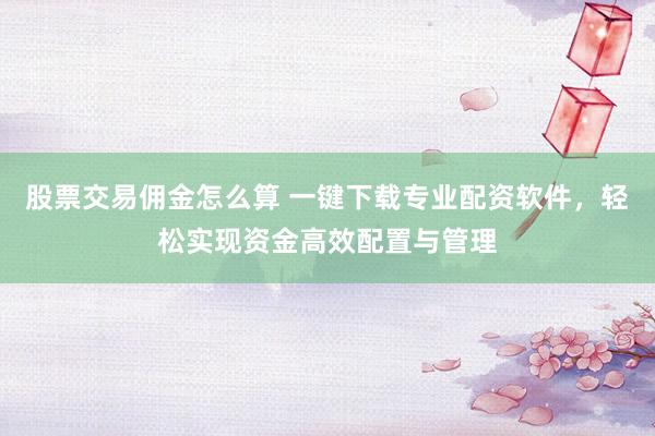 股票交易佣金怎么算 一键下载专业配资软件，轻松实现资金高效配置与管理